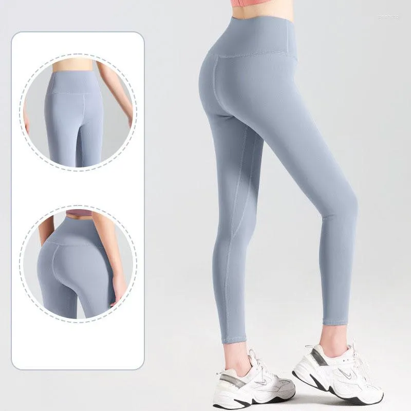 Pantalon actif Leggings pour femmes Non transparent, taille haute, contrôle du ventre, course à pied, Yoga