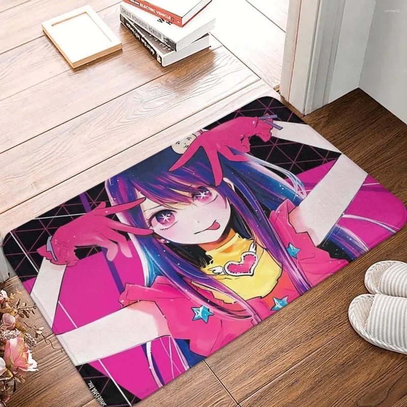 Alfombras Lindo Oshi No Ko Hoshino Rubii Akuamarin Dormitorio Mat Alfombra Hogar Felpudo Sala de estar Alfombra Decoración