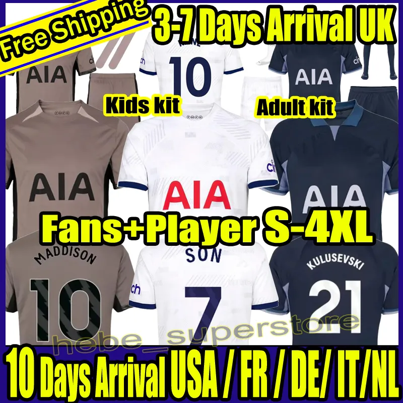 S-4XL 23 24 Spieler Fans Fußballtrikots SON ROMERO KANE HOJBJERG BERGWIJN KULUSEVSKI RICHARLISON SpUrS LUCAS BENTANCUR TOtTENham Fußballtrikots Uniformen Männer Kinder ...