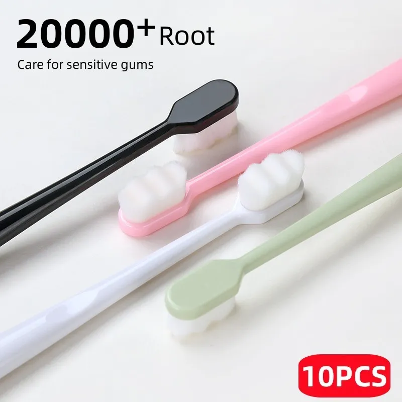 Escova de dentes milhões ultrafina macia antibacteriana proteger goma saúde viagem portátil escova de dentes ferramentas de higiene oral 230906