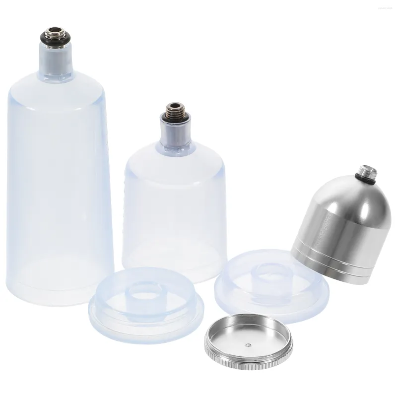 Servis uppsättningar 3 datorer terrarium dimare airbrush ersättning potten dispensering flaskor klar glas split typ plast dispenser tom portion