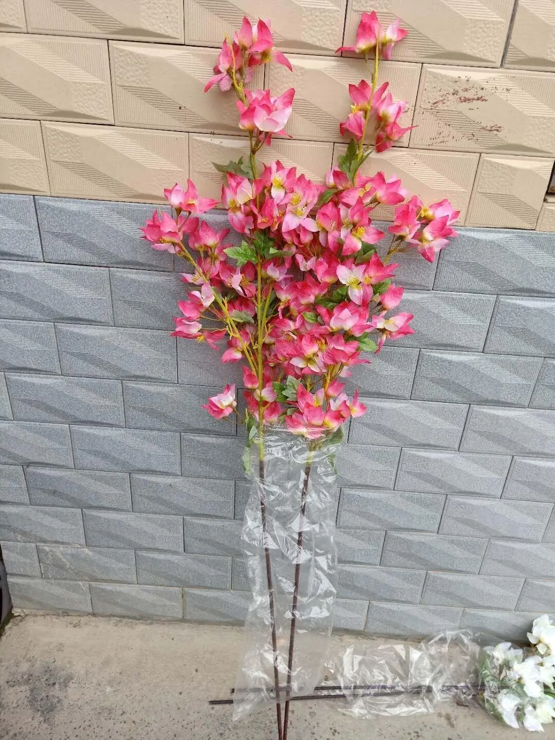 Artificial flowers Cherry blossom bougainvillea speetabilis optional wedding decoration sakura 46Inch 120 cm long SF011