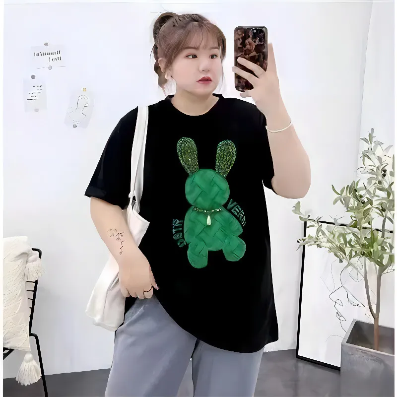 T-shirt grande taille pour femmes Vêtements pour femmes Lâche Élastique Confort T-shirt Lady Été Grand Grand Ajouter des hauts Casual Oversize Femme Shorts 230905