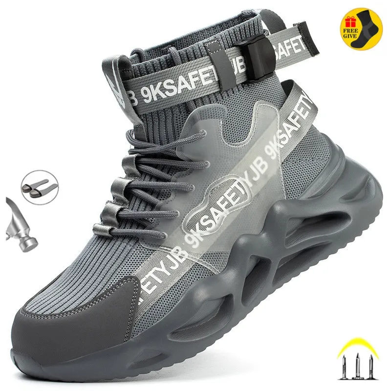 Bottes homme chaussures de sécurité anti-crevaison travail baskets léger hommes acier orteil indestructible 230905