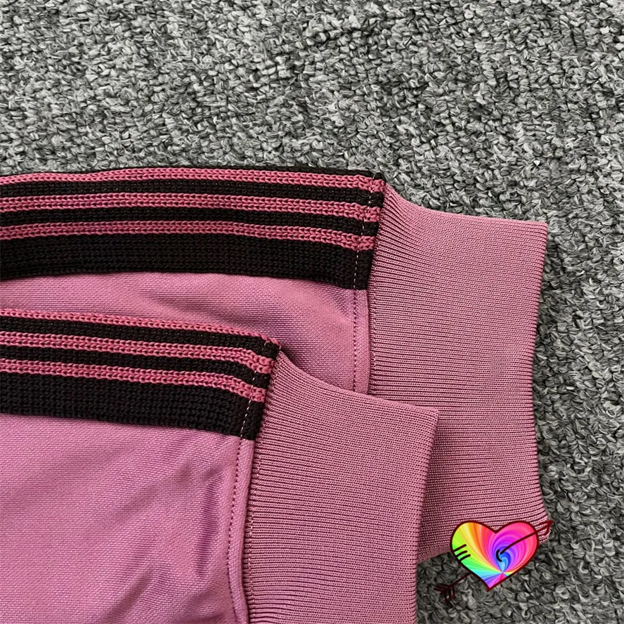 Dark Pink Needles Track Jacket Knitted Stripe AWGE Poly Dark Pink Needles Track Jacket Knitted Stripe AWGE Poly