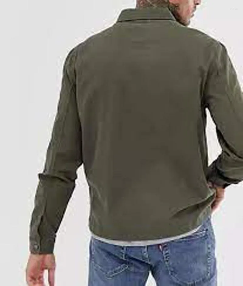 Vestes pour hommes Veste légère et confortable à coupe ajustée vert foncé