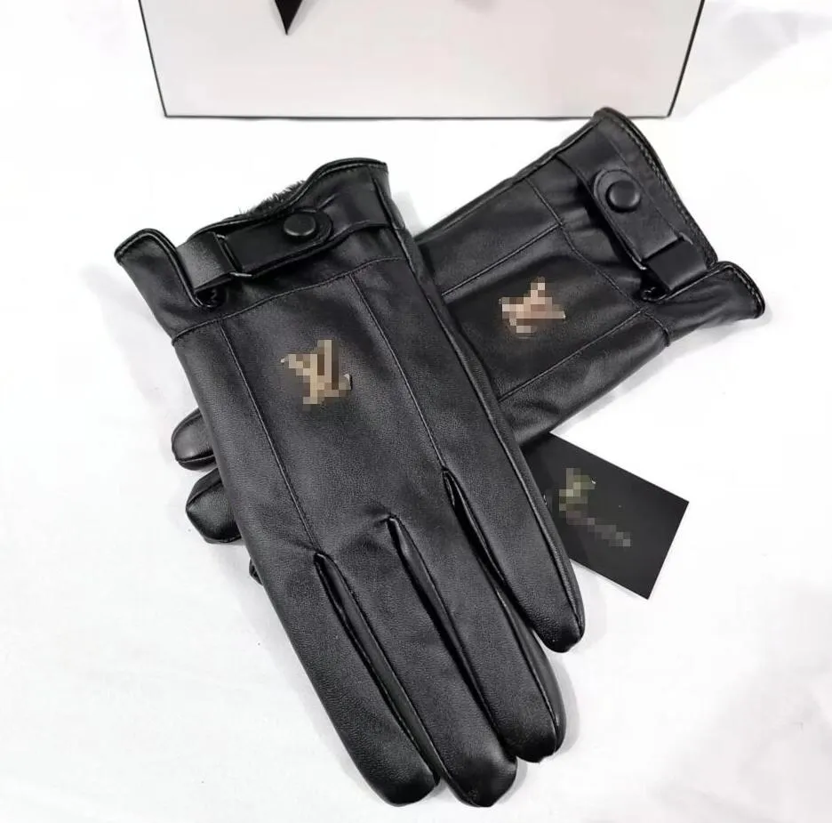 Cinq doigts gants hiver main demi-doigt mitaines tricotées épaissir laine artificielle chaud noir court poignet sans doigts