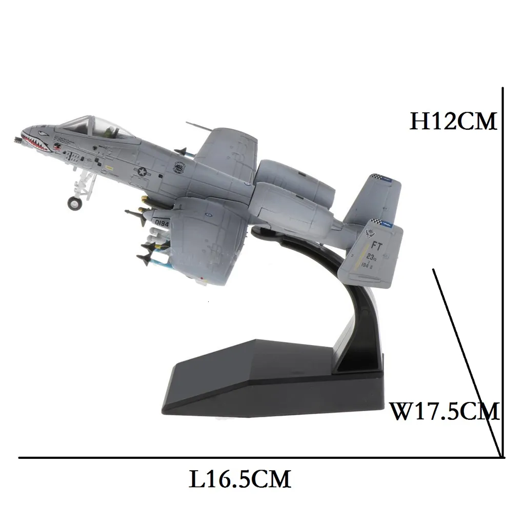 1/100 A 10 Attack Diecast Model Airplane & Display Stand Office Decor