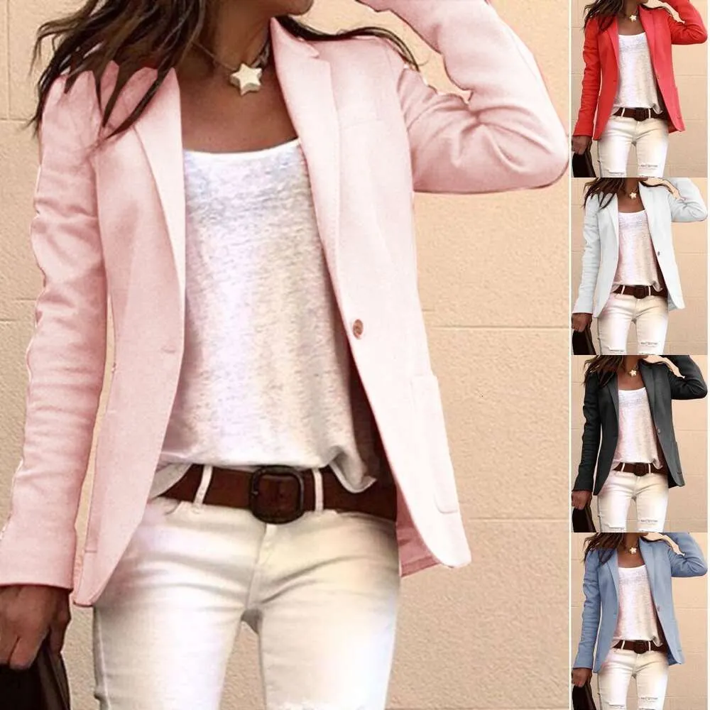 candy colored long sleeve small suit commuter style slim coat female