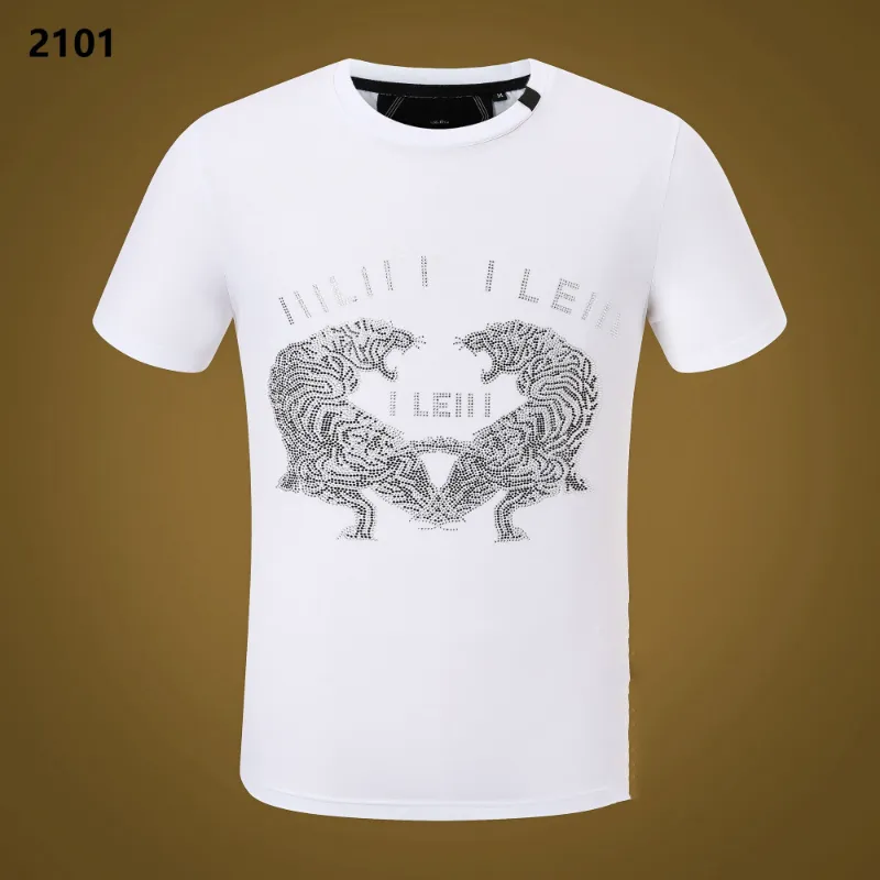 新しいスタイルフィリッププレーンメンTシャツデザイナーPPスカルダイヤモンドTシャツ短袖ドルヒマグマブランドTシャツ高品質スカルTシャツTOPS PP21011