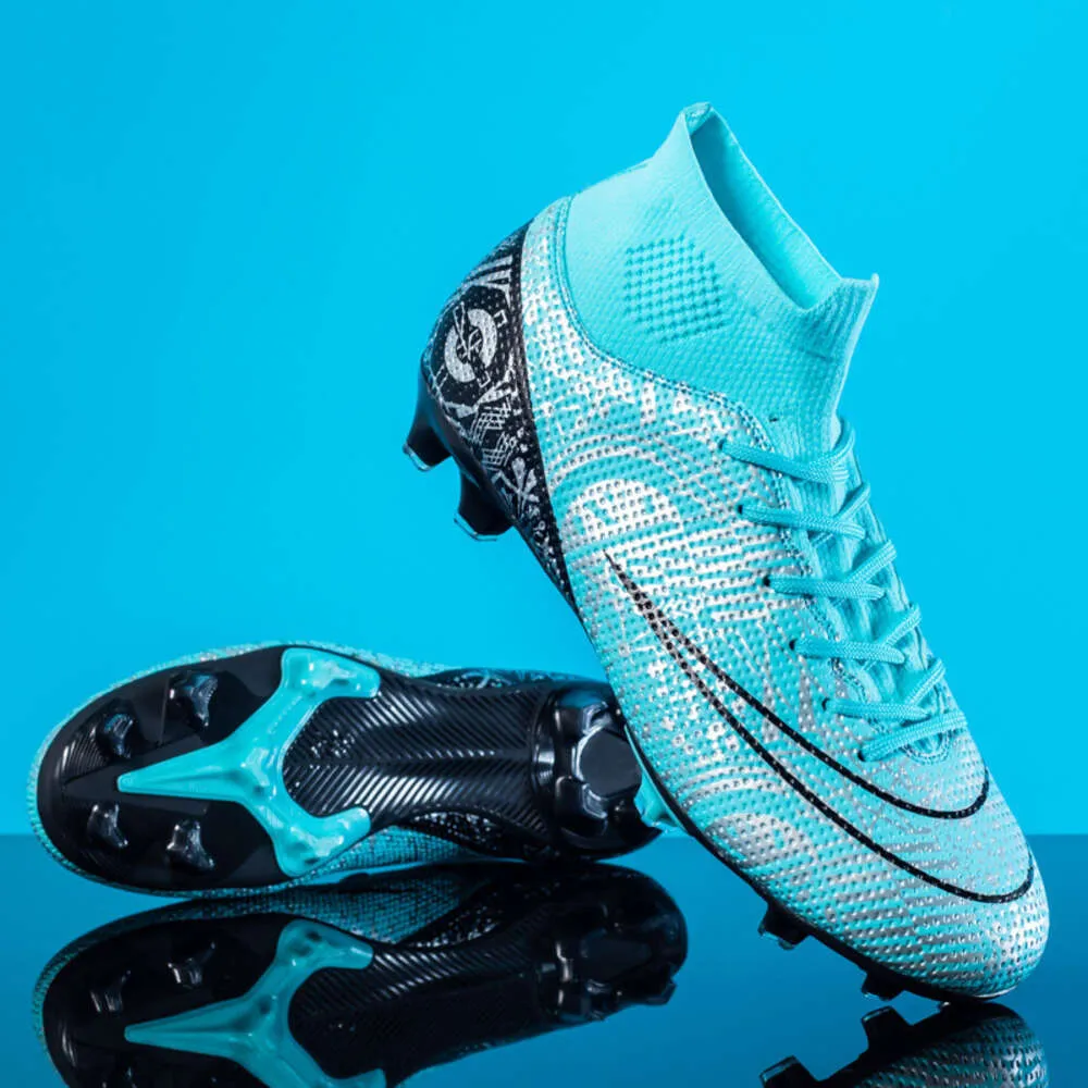 Lightweight Men s AG TF Soccer Cleats Durable Long Stud Football Boots for Youth Non Slip Kids Training Shoes
