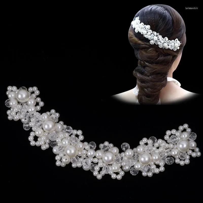 Haarspangen Hochzeit Haarband Stirnband Perlen Blumenschmuck Handgefertigte Accessoires Braut Kristall Krone Elegante Haarbekleidung Geschenke