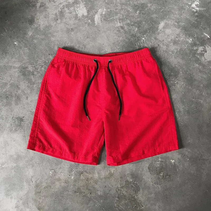 Mäns shorts Swim Beach Bright Color Trunks Quick Dry Board Quarter Pants With Pockets Waterproof Breattable Surfing Summer