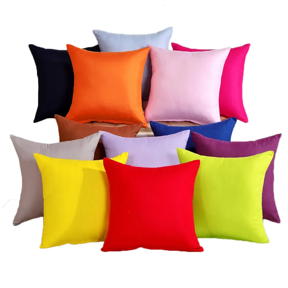 Pillow Case Ywzn Sarung Bantal Warna Permen Solid Dekorasi funta de almohada Kussensloop 230905