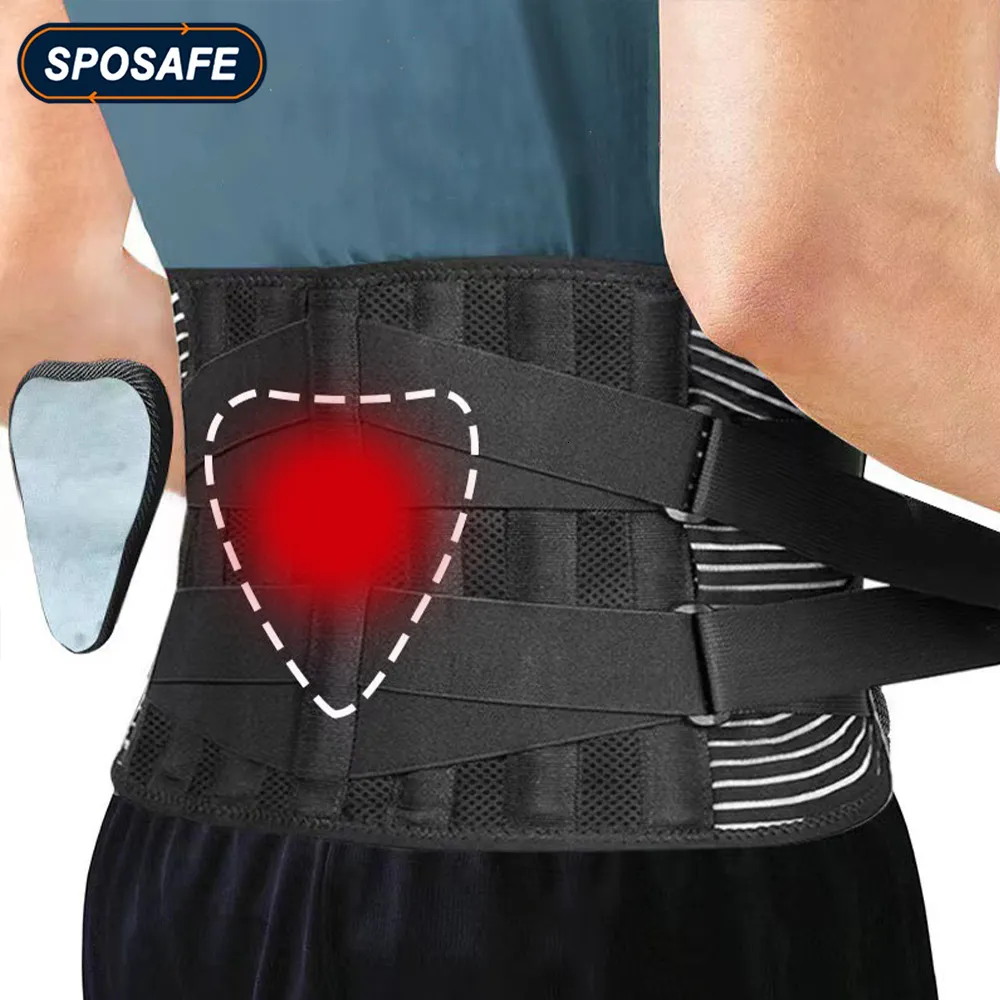 Midjestöd Elstiac Lumbal Back Belt midja Supporttränare Justerbar lumbal dyna med 6 vistelser bukbindemedel fitness gymbälten kvinnor män 230905