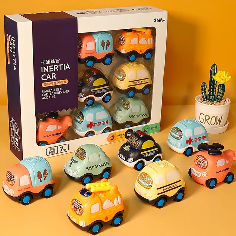 Modello pressofuso per bambini Auto inerziale Giocattoli Montessori Mini ambulanza Elicottero Tirare indietro Set con tappetino da gioco Regali di compleanno per bambini 230906