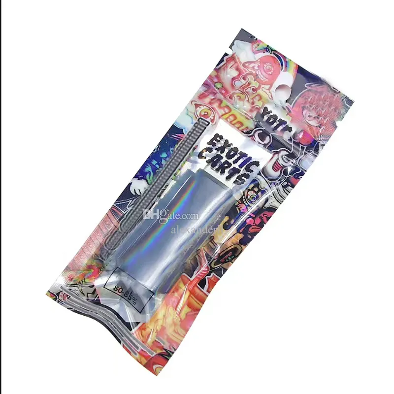 Exotic Carts Packaging Bags 510 Atomizer Package Fruit Flavors Infused Edibles Packing Mylar Bag Smell Proof Wholesale Plastic Case