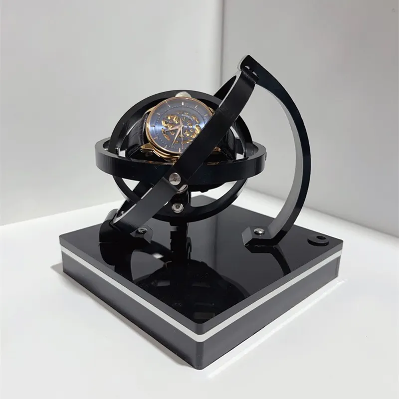 Watch Winders USB Charing Stereoscopic Automatic Watch Winder Box Display Luxury Mechanical Watch Winders Gyro Rotator 360 Yarn Winder 230906