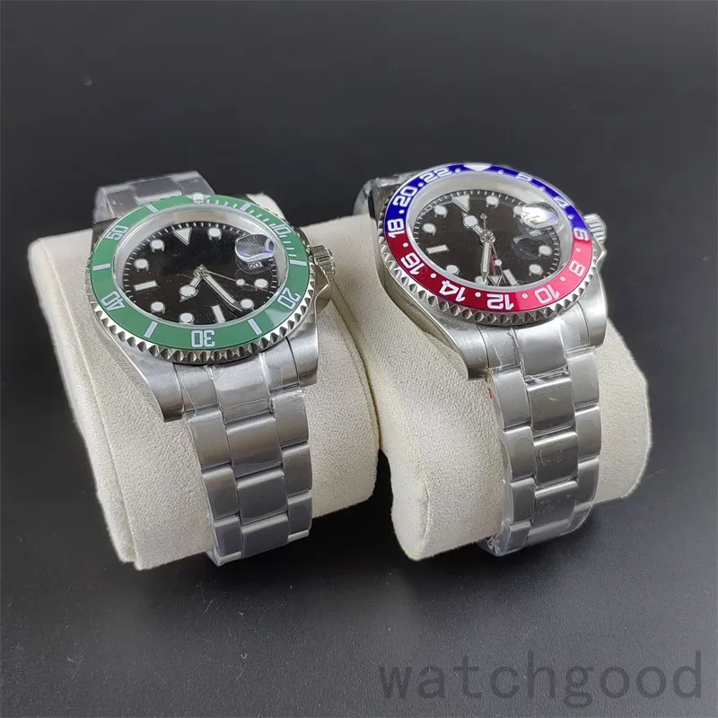 Platerade guldklockor Högkvalitativa GMT -vintage klockor för män 41mm ZDR Ceramic Bezel Reloj Hombre Exquisite Sub Wristwatch Fashion Trendy DH02 E23