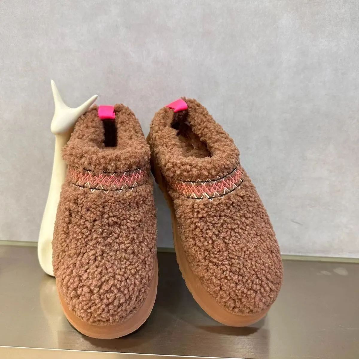 Luxury Designer Lamb Fur Tuts Fluffy Slippers For Women 2023