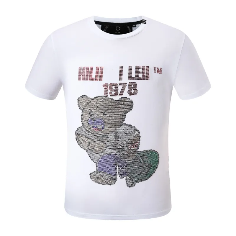 Designer PP Skull Diamond T-shirt Tiger Phillip Plain Hommes T-shirt à manches courtes Dollar Bear Brand Tee Crânes de haute qualité T-shirt Tops P2116