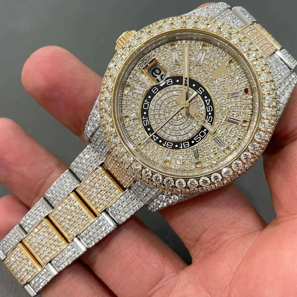 M0NC 20242024Autre montre-bracelet D66 montre de luxe pour hommes 4130 montre de mouvement pour hommes 3255 montre de luxe Mosang pierre glacée VVS1 GIA montre diamant montresSRZOF8KD
