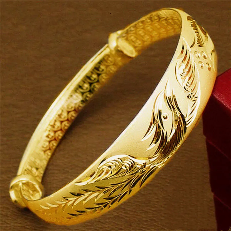 Bracelet pour Femme Plaqué Or 24 Carat 999 or Jaune Femme