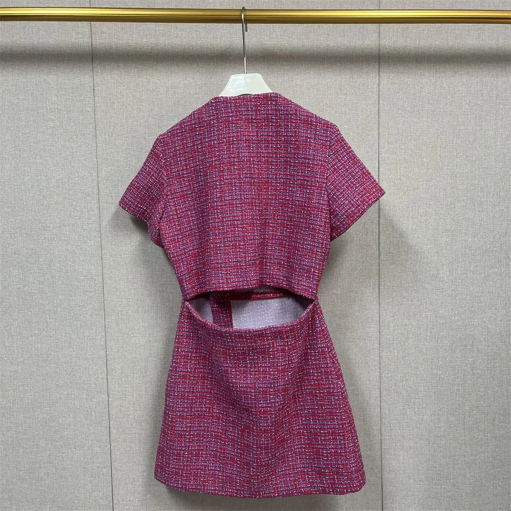 Maje Women Tweed Backless Dress V Neck Single... From 64,45 €