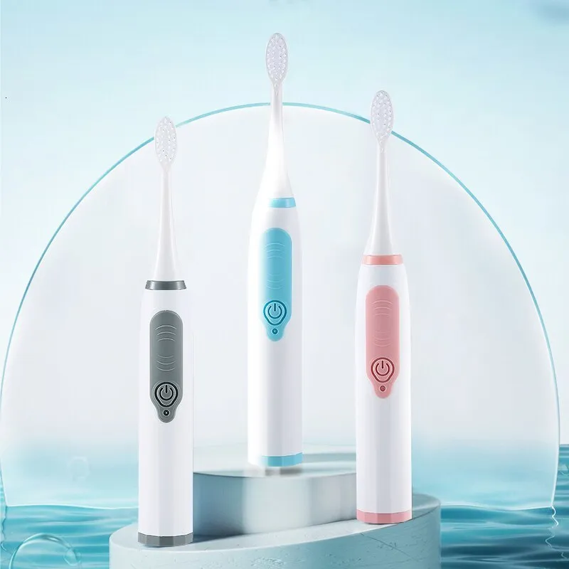 Spazzolino da denti Jianpai Sonic elettrico per uomini e donne Famiglia adulta Non ricaricabile Capelli morbidi IPX6 Impermeabile 230906