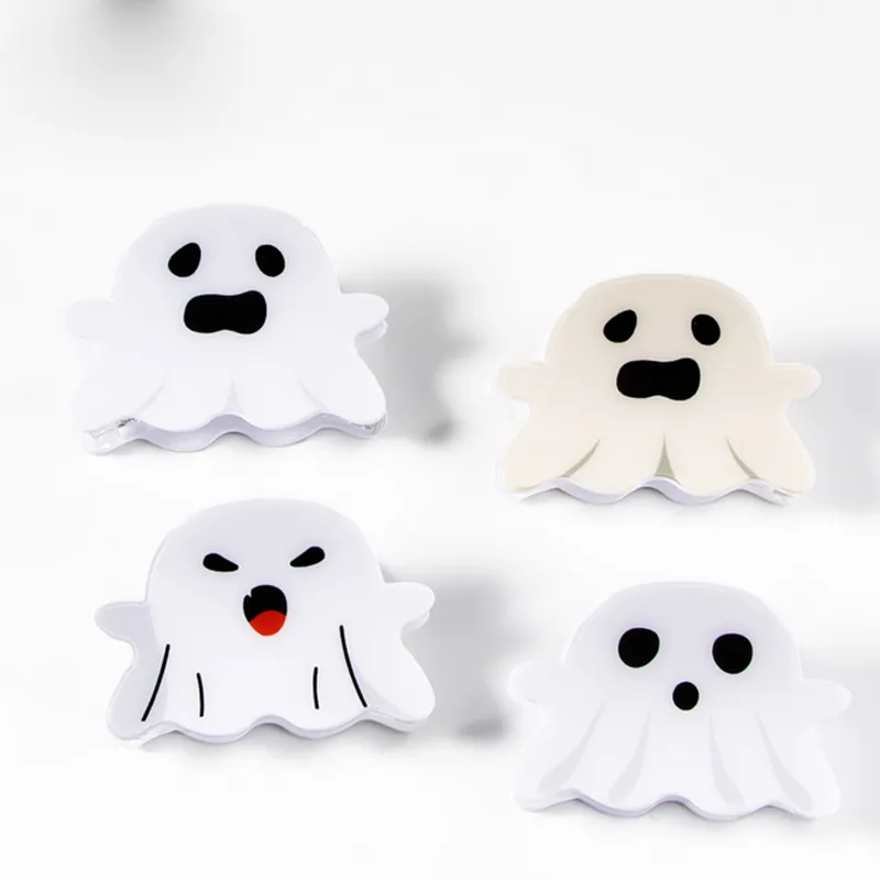 Acrílico lindo cabello fantasma Claws Halloween Clips Clamps para fiesta de regalo 4 estilos