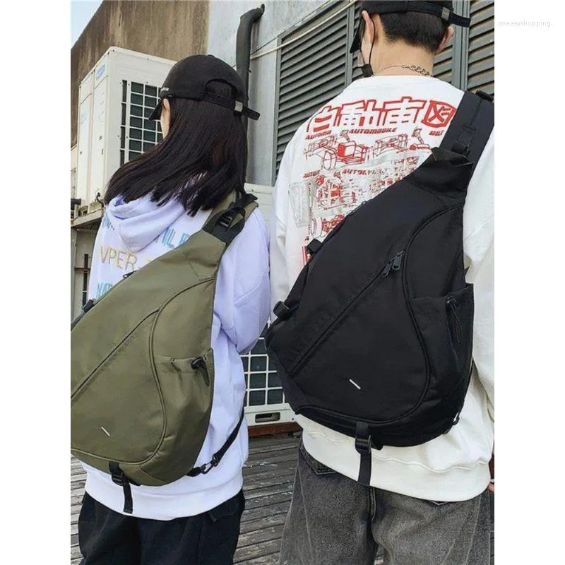 Bel çantaları hip-hop alet messenger çanta erkekler modaya uygun marka büyük kapasiteli Japon Kişilik Sokak Spor Göğüs Omuz