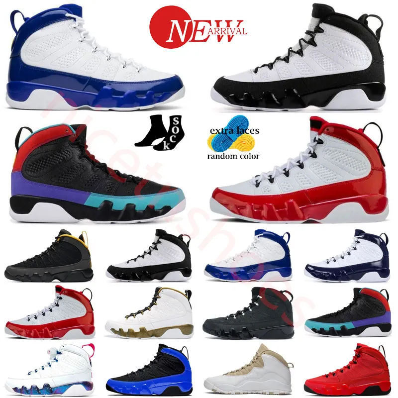 Jumpman 9 scarpe da basket da uomo 10 Light Olive Concord Space Jam Particle Grey Fire Red Change The Chile World Gym University Pearl Blue Antracite scarpe da ginnastica da ginnastica