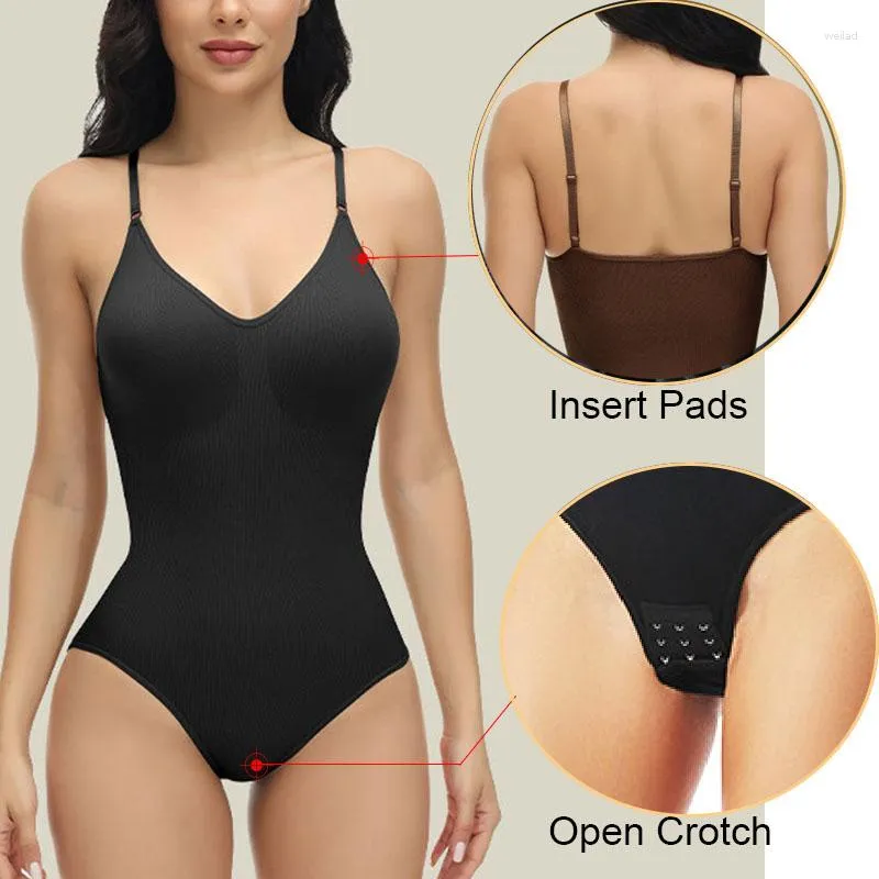 Modeladores femininos bodysuits de compressão ternos de corpo aberto virilha shapewear emagrecimento shaper suavizar bodysuit