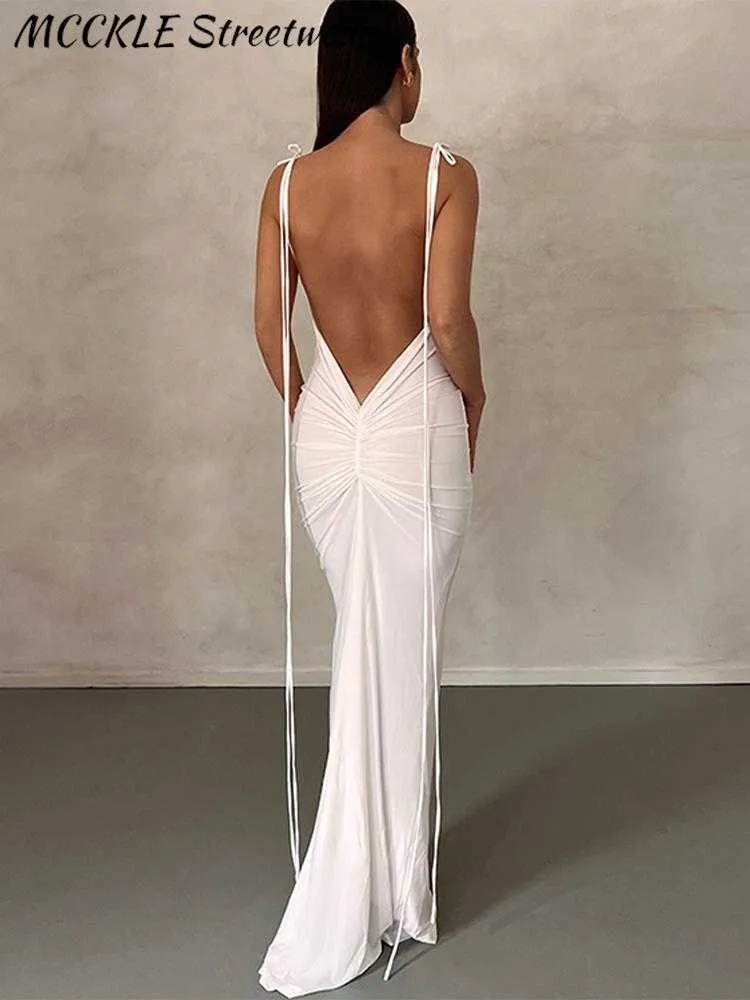 Sexy Backless Feestjurk Maxi Vrouwen Solid Silm Mouwloze Slip Vrouwelijke Avondjurken 2023 Zomer Schede Hip Pakket Lady Gewaad