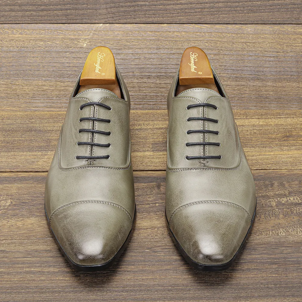 Chaussures Habill es En Cuir Hommes 2023 Marque Derby l gant