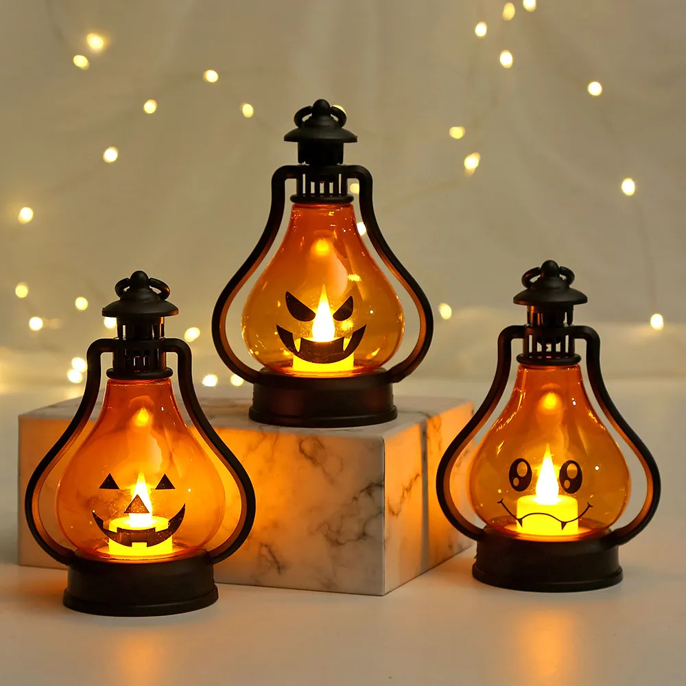 Decorazioni di Halloween, lanterne di zucca, piccole lanterne notturne portatili per bambini, attività per l'asilo, spettacoli, oggetti di scena, decorazioni da tavolo