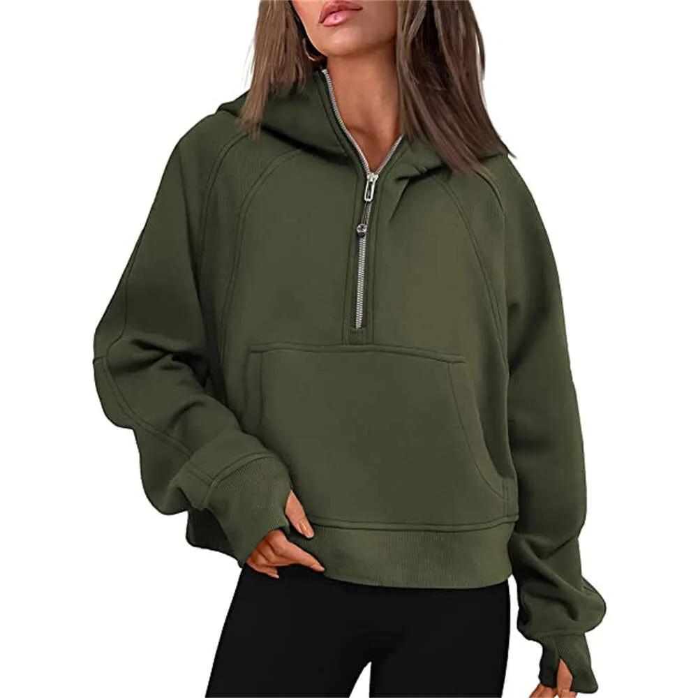 Womens Scuba Hooded Yoga Suit Lu 43 Autumn Winter Sports Sweater