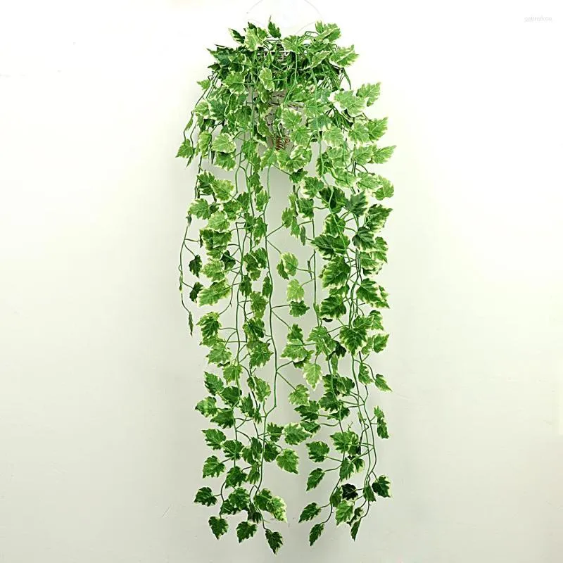 Decorative Flowers Artificial Plant Evergreen Leaf Vine Green Ivy Wall Home Decor Simulation Rattan Flower Garland Decoration