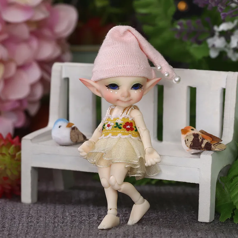Dolls Realpuki Pupu Free Fairyland FL Doll BJD 113 Pink Smile Elves Toys for Girl Tiny Resin Jointed 230906