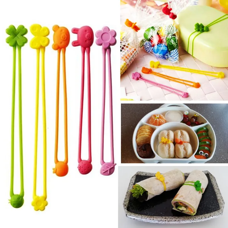 Conjuntos de organização de armazenamento de alimentos 5pcs multiuso silicone borracha cinta envoltório bandas bento caixa elástica almoço para ferramentas domésticas 230906