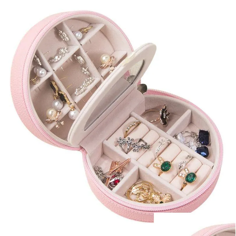 Jewelry Boxes Box For Women Doubel Layer Travel Jewellery Organizer Necklace Earring Rings Holder Case Drop Delivery Packaging Displa Ot3O8