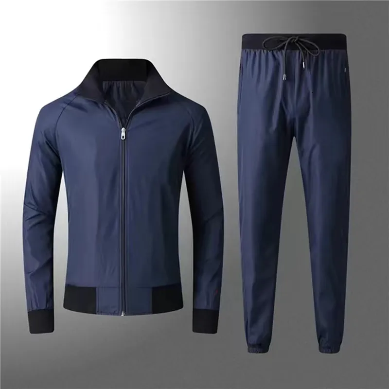 Heren Trainingspakken Heren Sportkleding Sets Herfst Man Casual Trainingspak 2-delig Jas Broek Set Dun Polyester Waterdicht Paard Windjack 230906