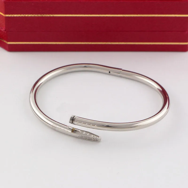 Bracelet de manchette à vis en diamant pour femmes, marque de mode classique de styliste, bijoux de luxe, meilleur cadeau de saint-valentin avec Logo