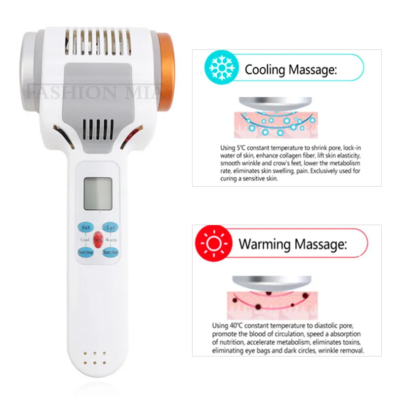 Ansiktsvårdsapparater Cold Hammer Home Massager Lead-in Device Skin Lyft Dra åt föryngring Anti-aging fuktgivande skönhetsmaskin 1 st 230906