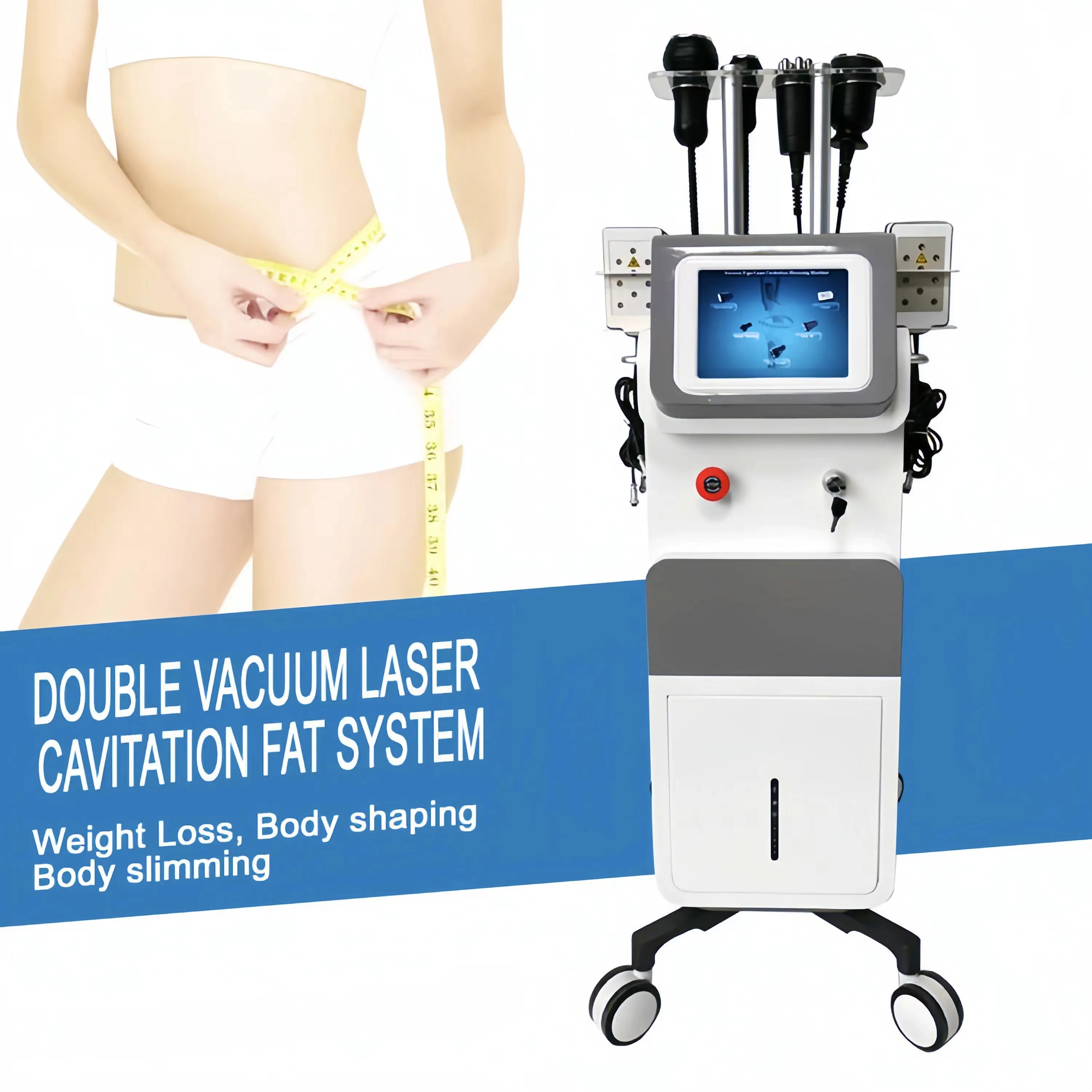 Máquina de desbaste de posicionamento de terapia de cavitação a vácuo de decomposição de gordura de entrega rápida melhora a máquina de circulação sanguínea com emagrecimento de cavitação ultrassônica