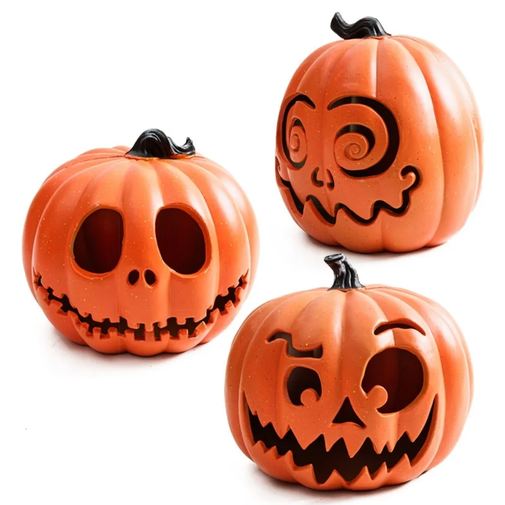 Andra evenemangsfest levererar bärbara pumpa lampa halloween lysande liten nattljus halloween jack-o-lykta pumpa lykta ornament hem dekorationer 230905