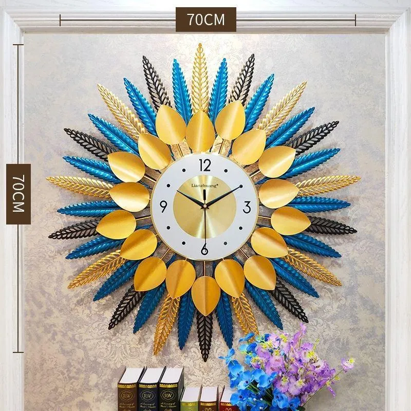 Horloges murales Creative Mode Horloge Personnalisé Salon Réseau Rouge Paon Simple Rétro Luxe