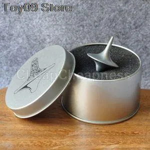Spinning Top 1PC Mini Great Zinc Alloy Silver Spinning Top From Inception Totem Movie Children Toys With Retail Metal Box Christmas Gift 230905