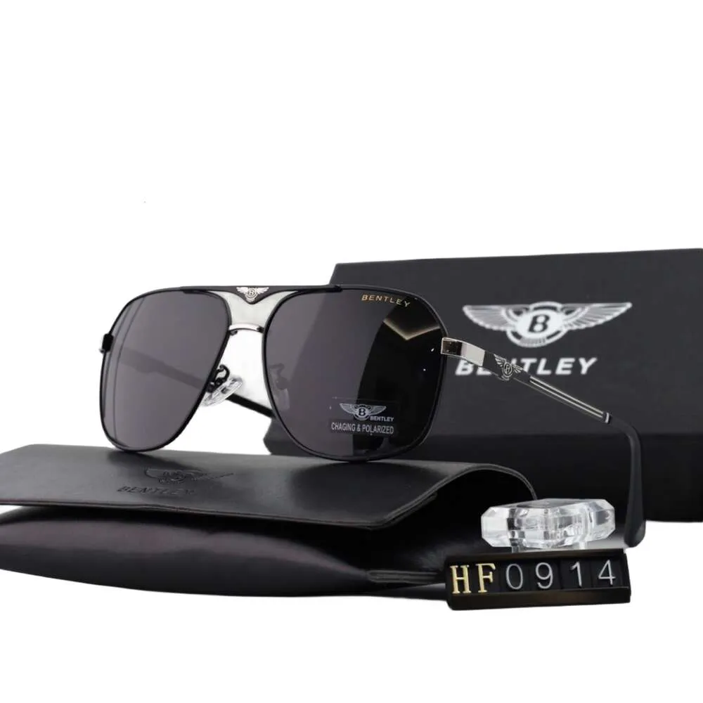 Óculos de sol designer moda luxo bentley qualidade superior para mulheres homens novo metal polarizado óculos de sol personalizado tendência elegante e desportivo quadrado pode ser emparelhado