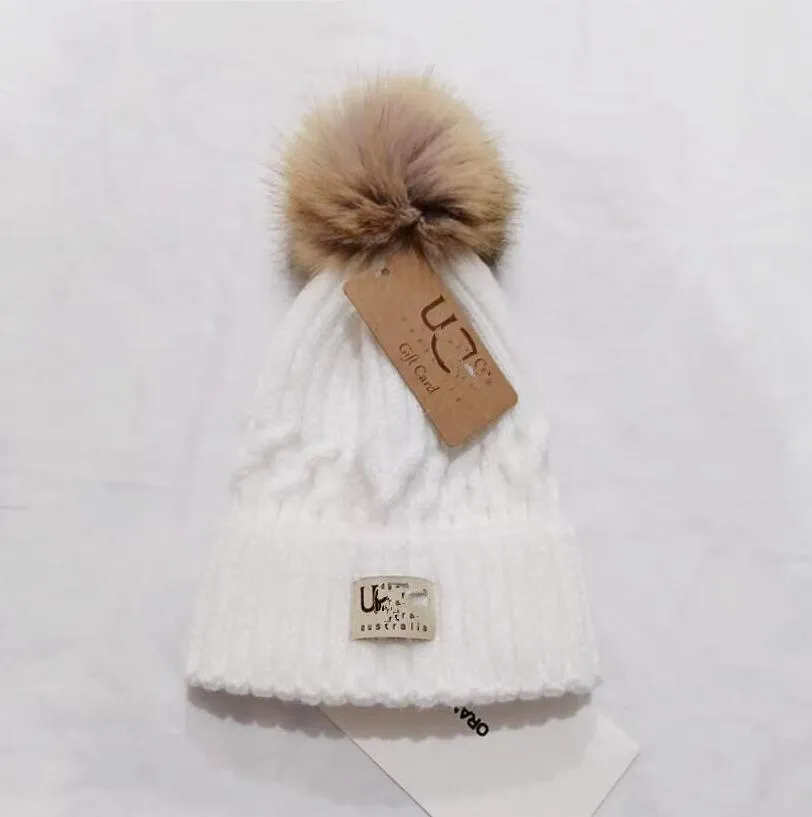 Bonnet tricoté de styliste pour femmes, bonnet chaud tricoté avec Logo doré, chapeau de marque à carreaux de haute qualité, chapeau gris WarmGGU